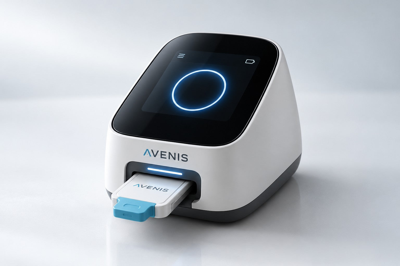 AVENIS reader with an interchangeable cartridge, product design rendering